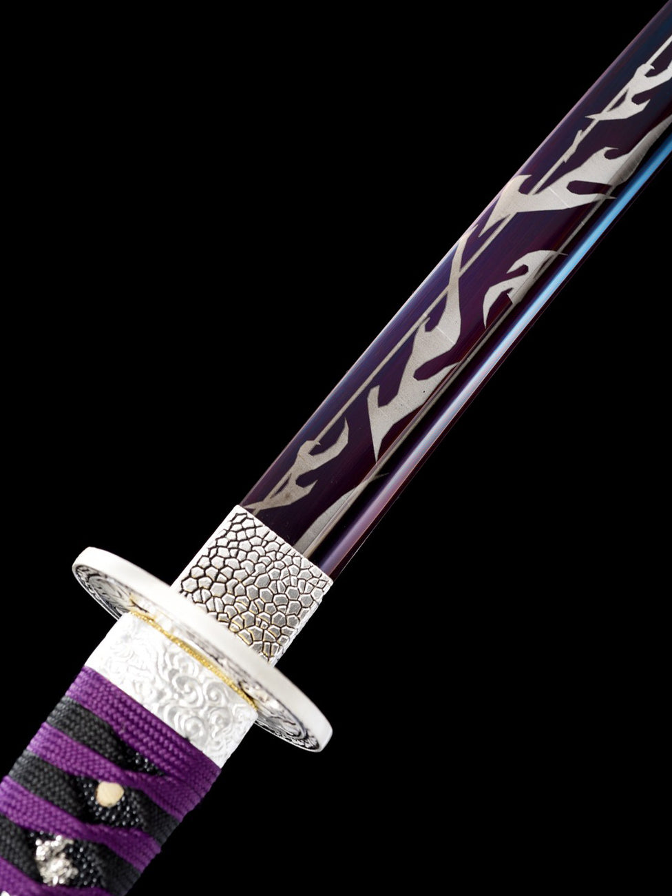 1060 steel  White tiger Japanese sword katana