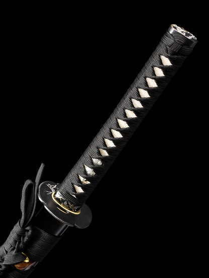 Crane Warrior Katana: Damascus Steel Swords steel knife