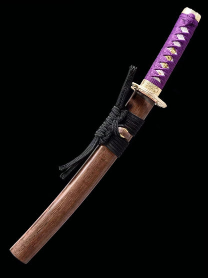 katana, tanto sword, pocket knife, mini knife forge folded steel Clay Tempered