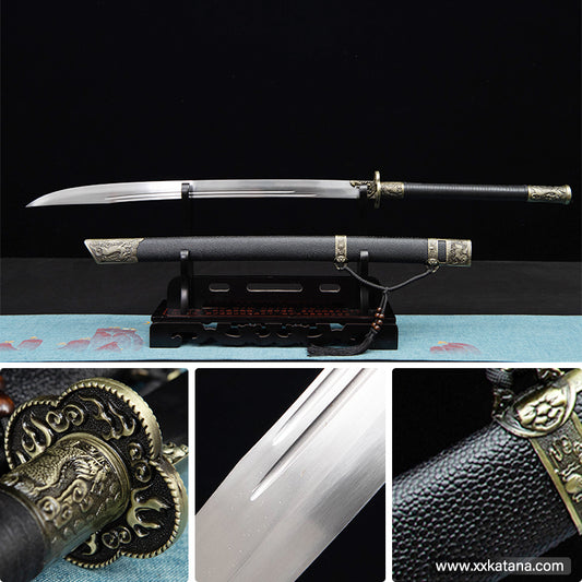 Chinese sword Kangxi long knife oxtail knife ornament knife