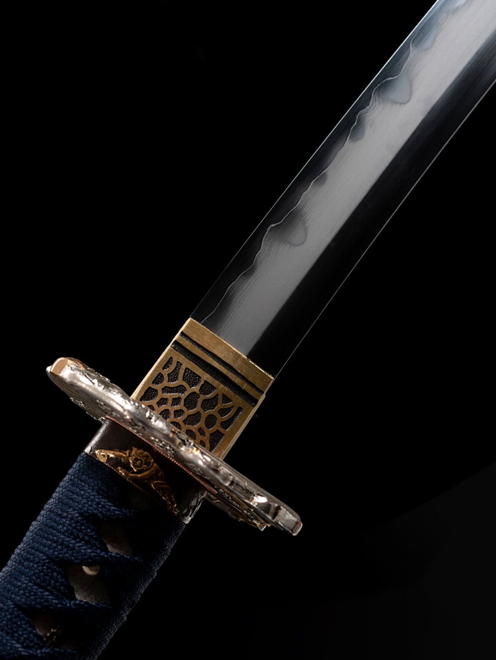 Clay Tempered clamp steel Japanese sword katana Zhong Kui