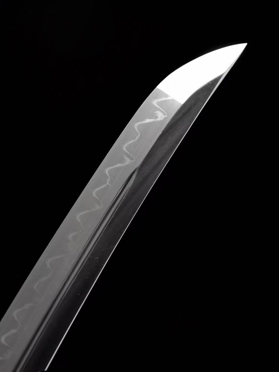 20-Inch Clay-Tempered Samurai Sword Hand-Forged Blade tanto Hamon