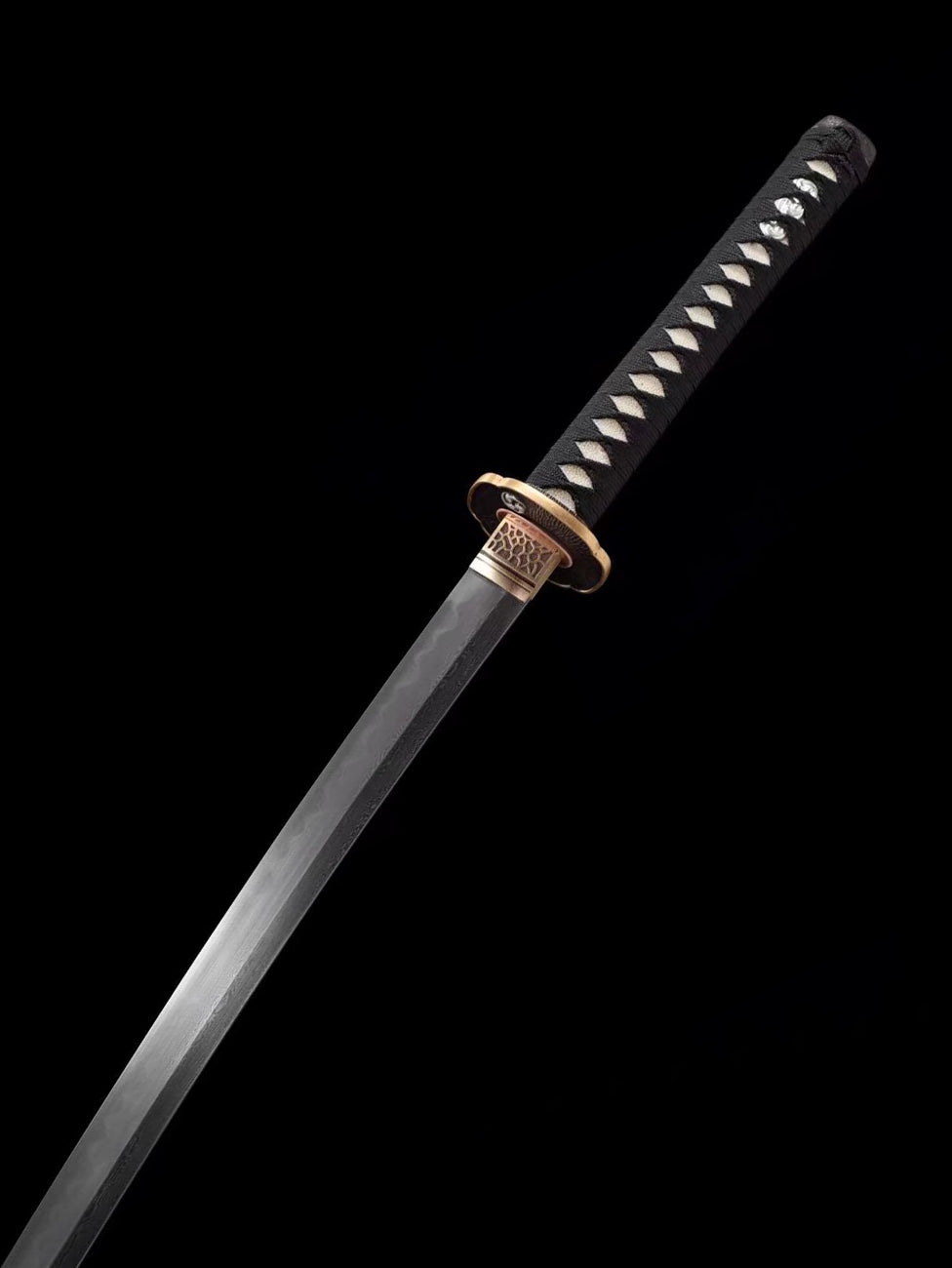 Dull Red Samurai Sword Set: Forge-Folded Katana