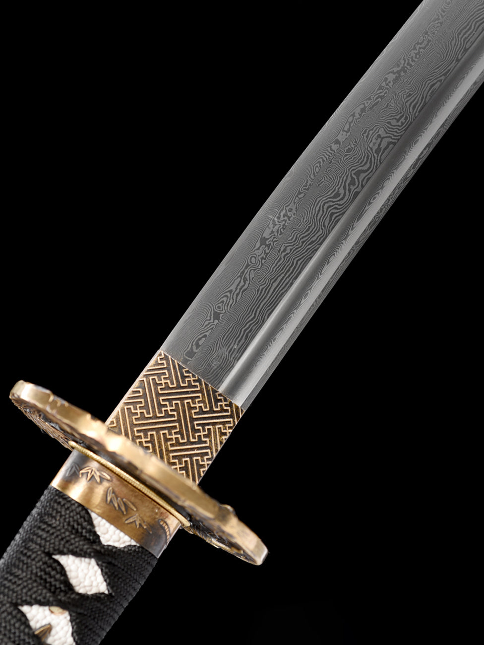 Pine lion :forge folded steel copper katana Japanese sword