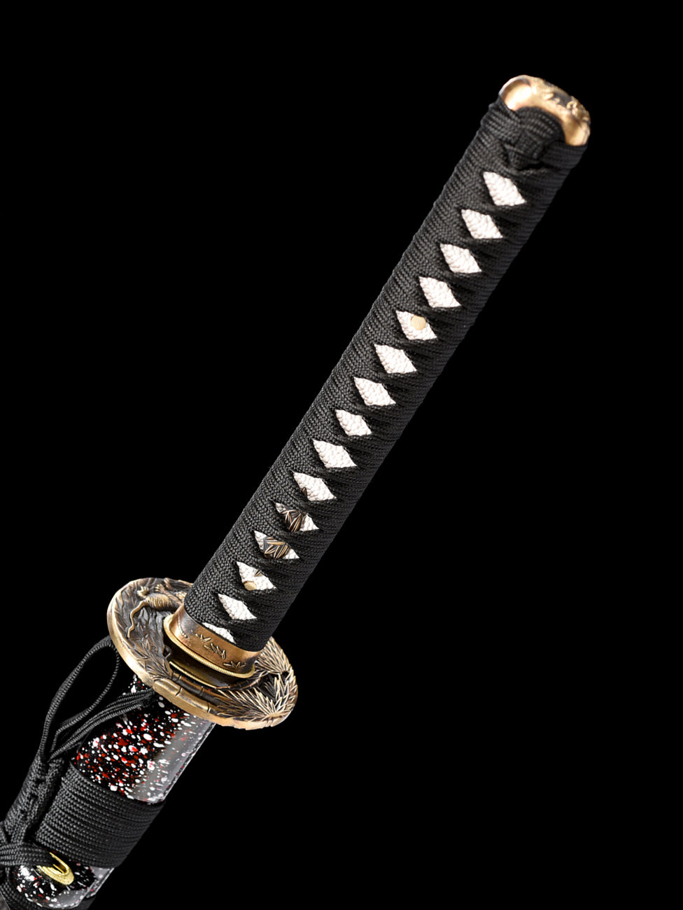 Pine lion :forge folded steel copper katana Japanese sword