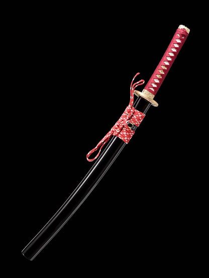 Authentic wakizashi Katana with 1095 Steel Clay Tempered Blade