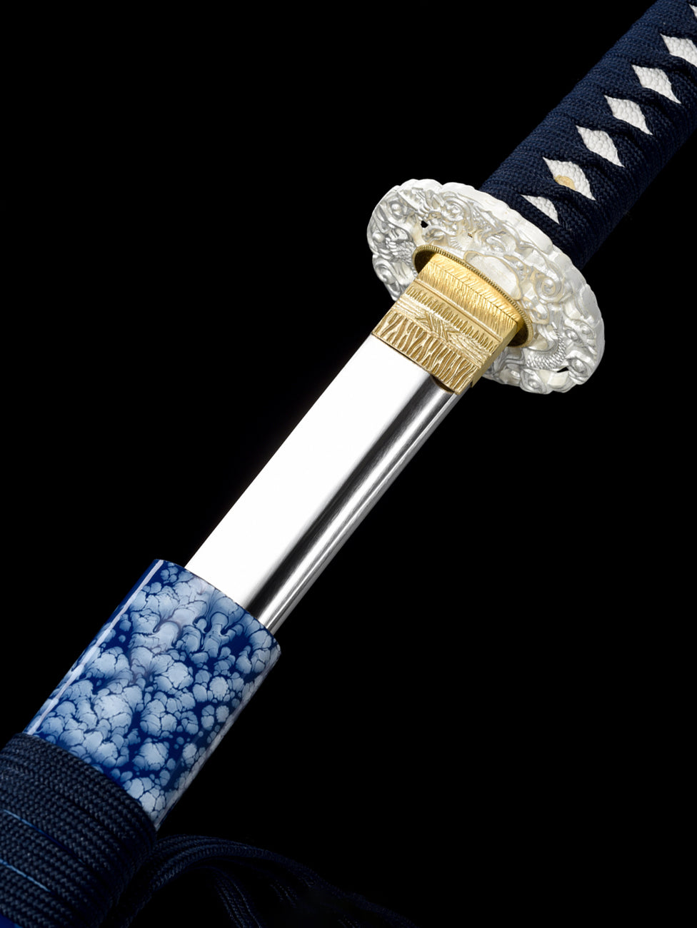 Mirror surface katana Guan Yu Cloud dragon Japanese sword